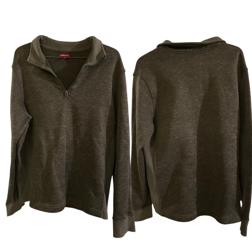 Green Quarter-Zip Pullover